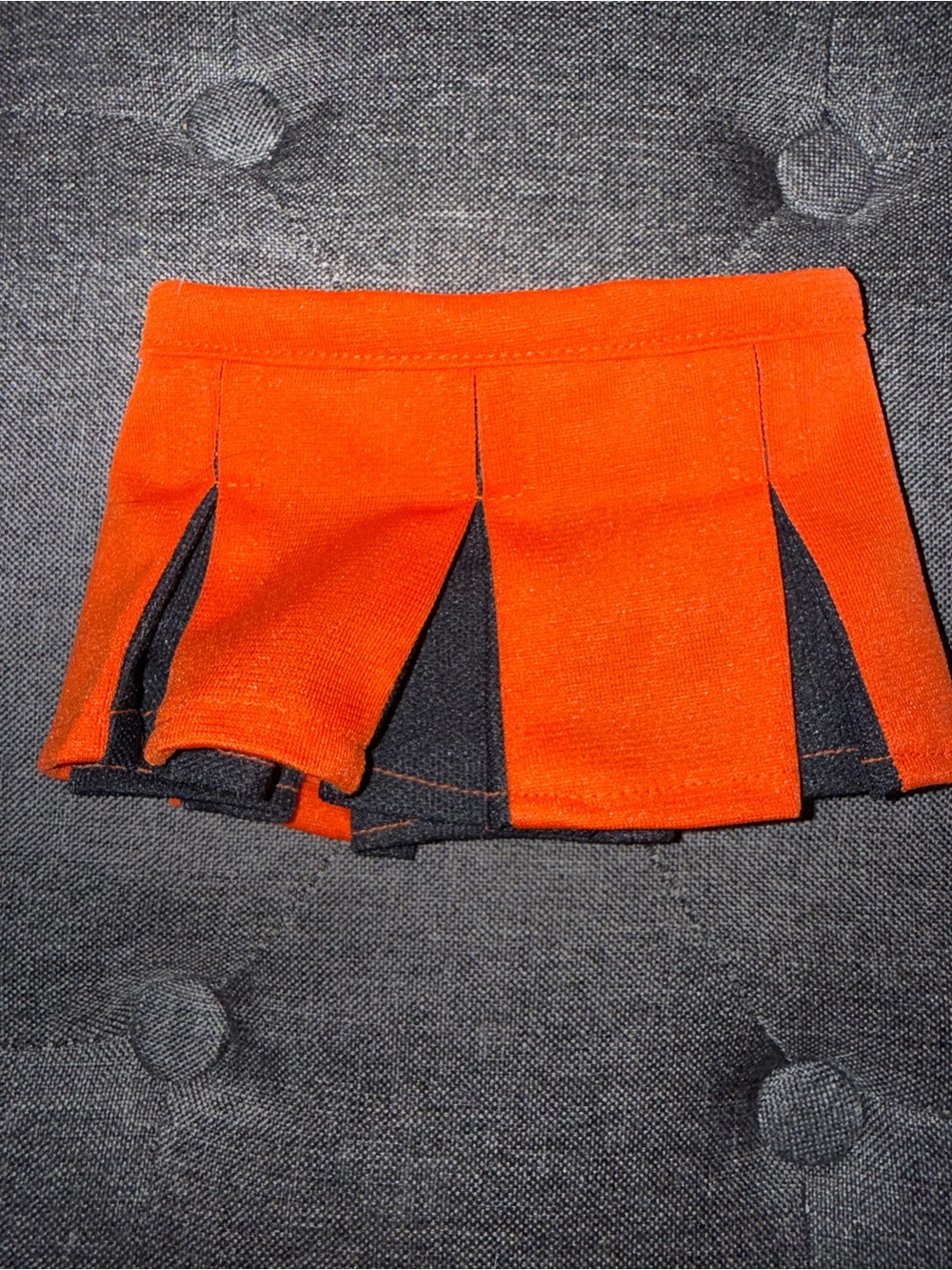 Orange black cheerleader skirt 18” doll size